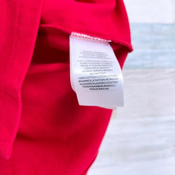 POLO Ralph Lauren Big Pony Embroidered Polo Shirt Red Short Sleeve Boys Small 8 - Picture 6 of 6